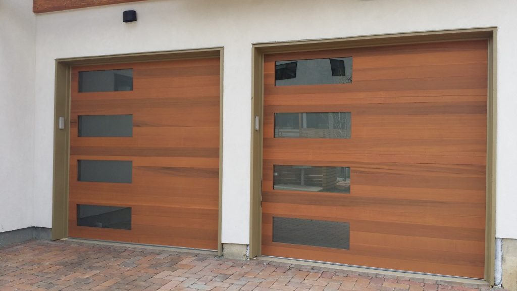 wood vs faux wood garage doors