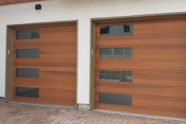 wood vs faux wood garage doors