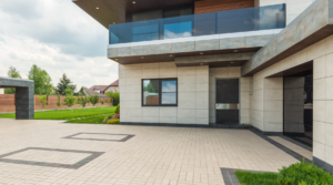 open garage door exterior of nice home