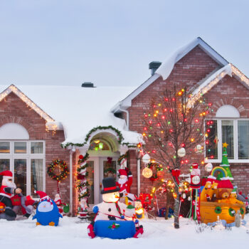 House and garage door decoration ideas for the holidays.